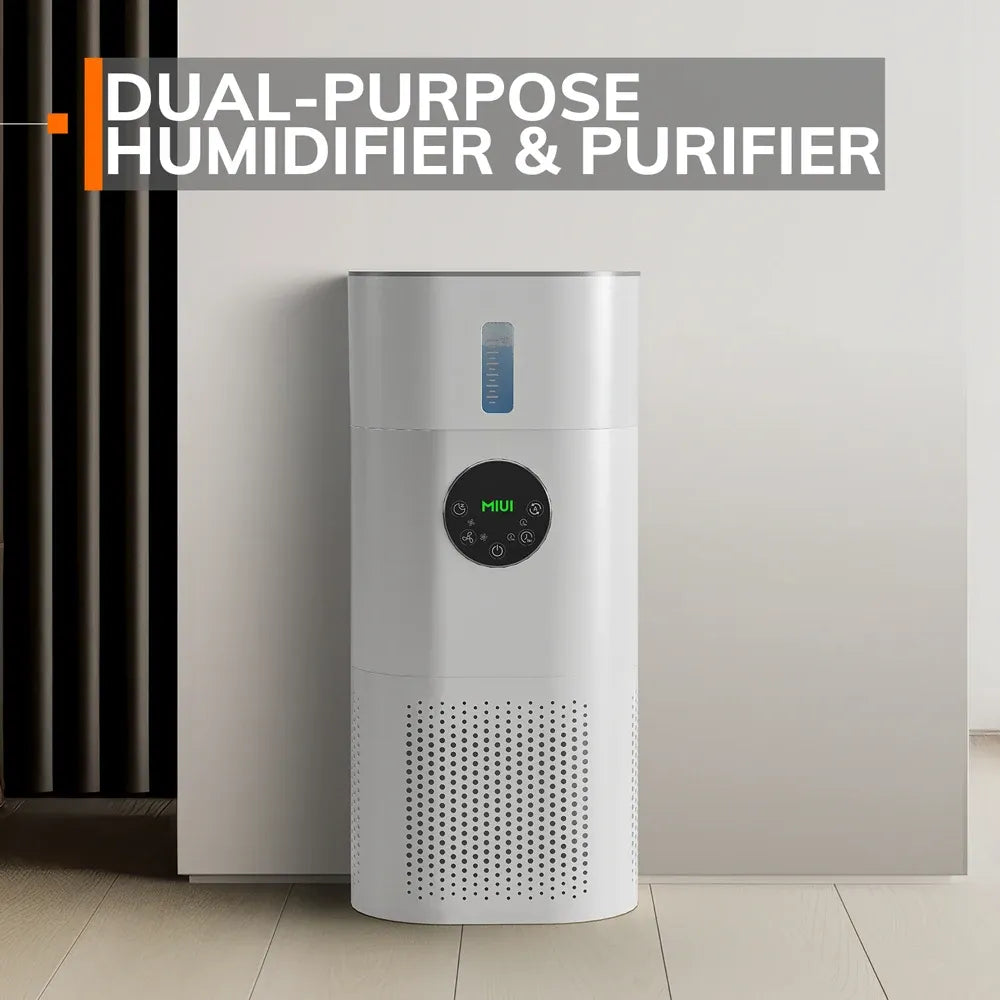 Air Purifier & Humidifier Combo for Home Allergies and Pet Hair