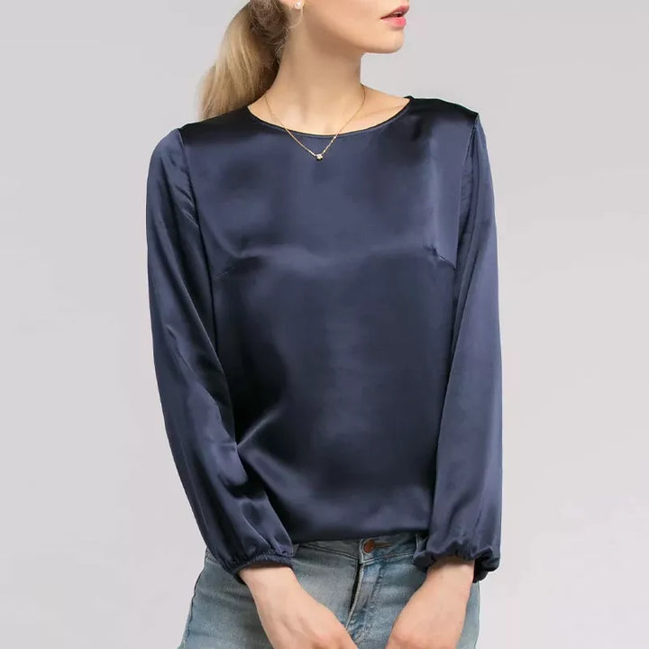 Classic Satin Long Sleeve T-Shirt for Women