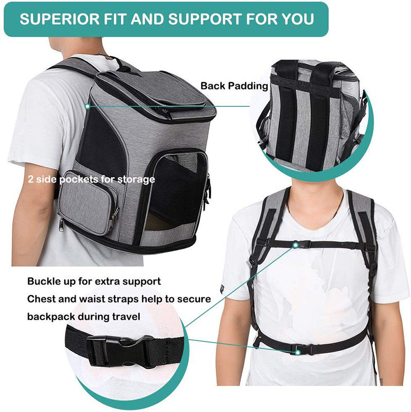 Premium Breathable Small Dog and Cat Backpack