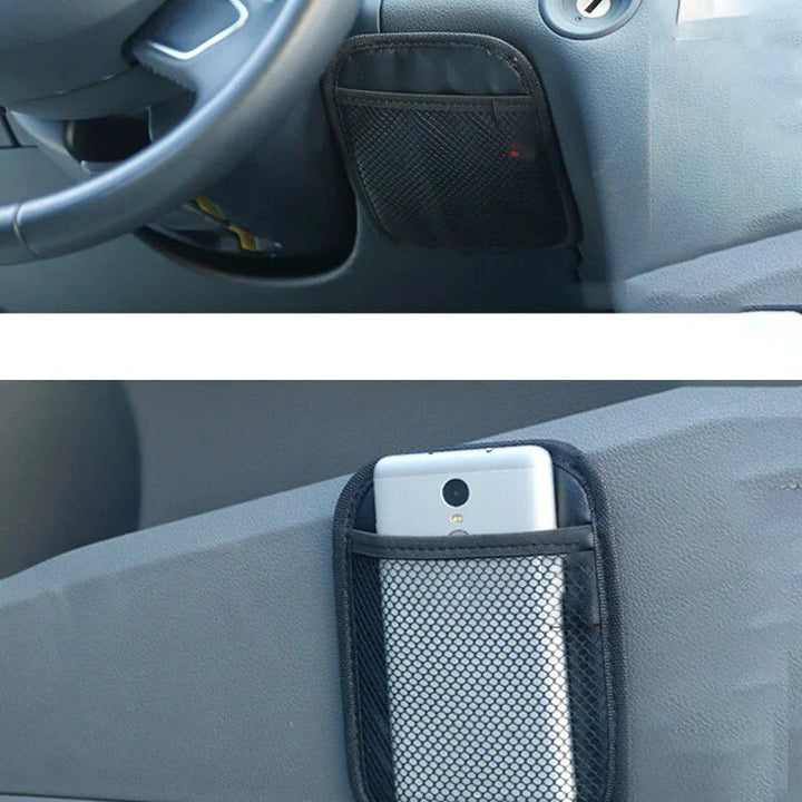 Universal Car Storage Net Pocket: Mobile Phone & Gadget Organizer