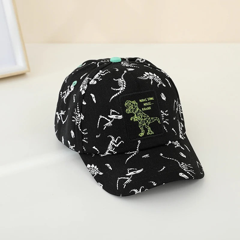 Adjustable Dinosaur Printed Kids' Baseball Cap