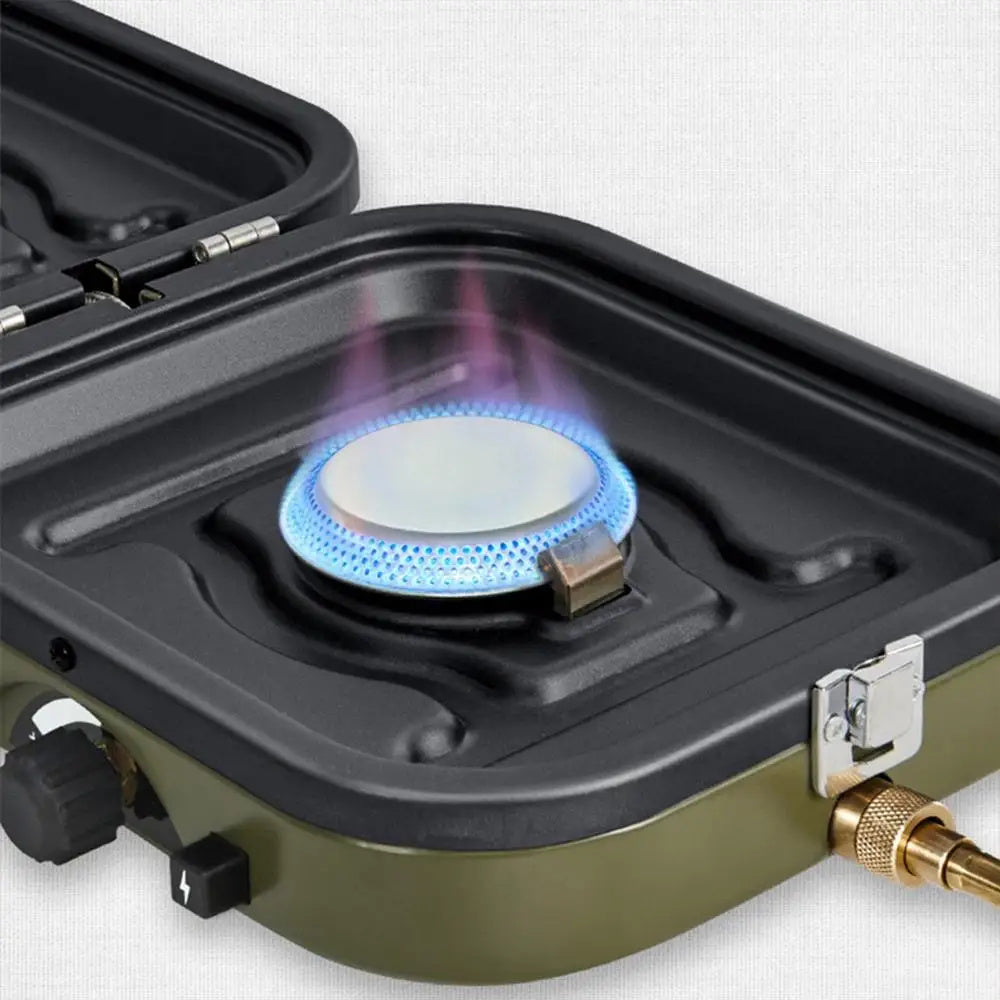 Double-Burner Folding Gas Stove