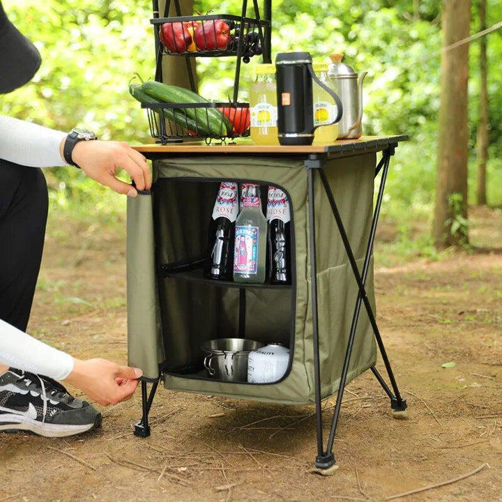 Compact 2-in-1 Outdoor Folding Table & Storage Box