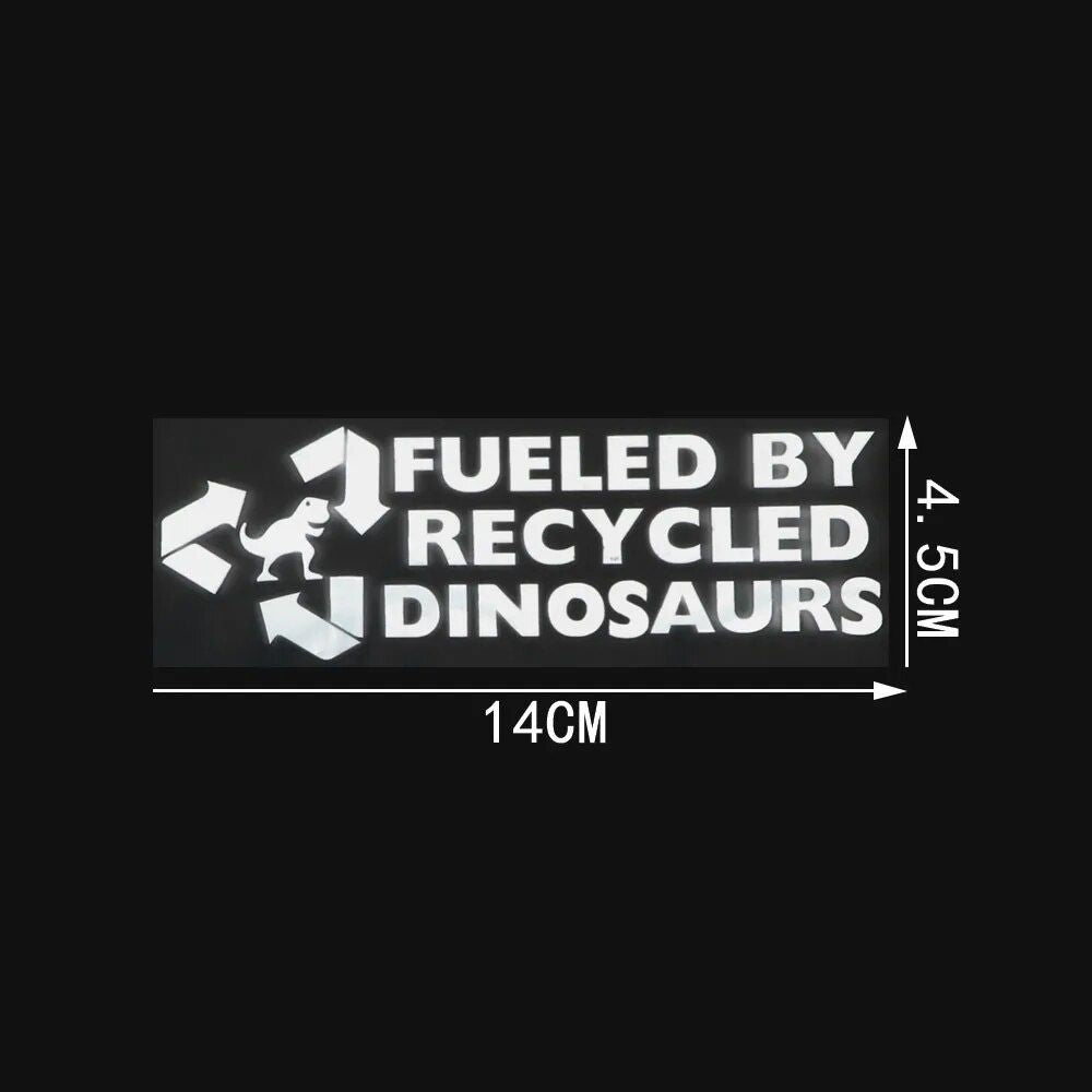 Recycled Dinosaurs - Eco-Inspired Vinyl Car Decal