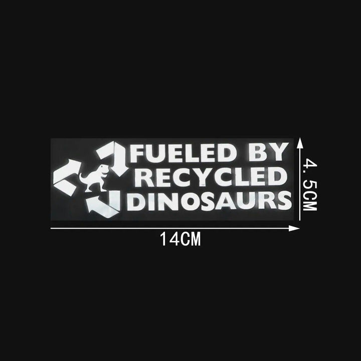 Recycled Dinosaurs - Eco-Inspired Vinyl Car Decal