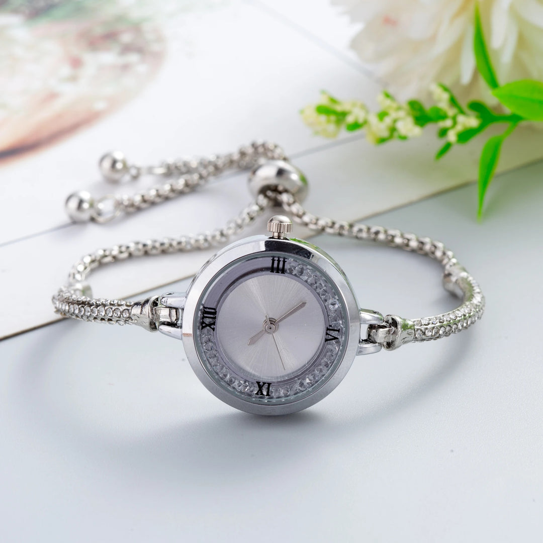 Luxury Fashion Quartz Women's Watch - Elegant Stainless Steel Wristwatch with Small Dial