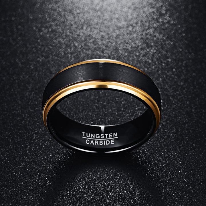 Fashion Personality Side Tungsten Steel Ring For Men