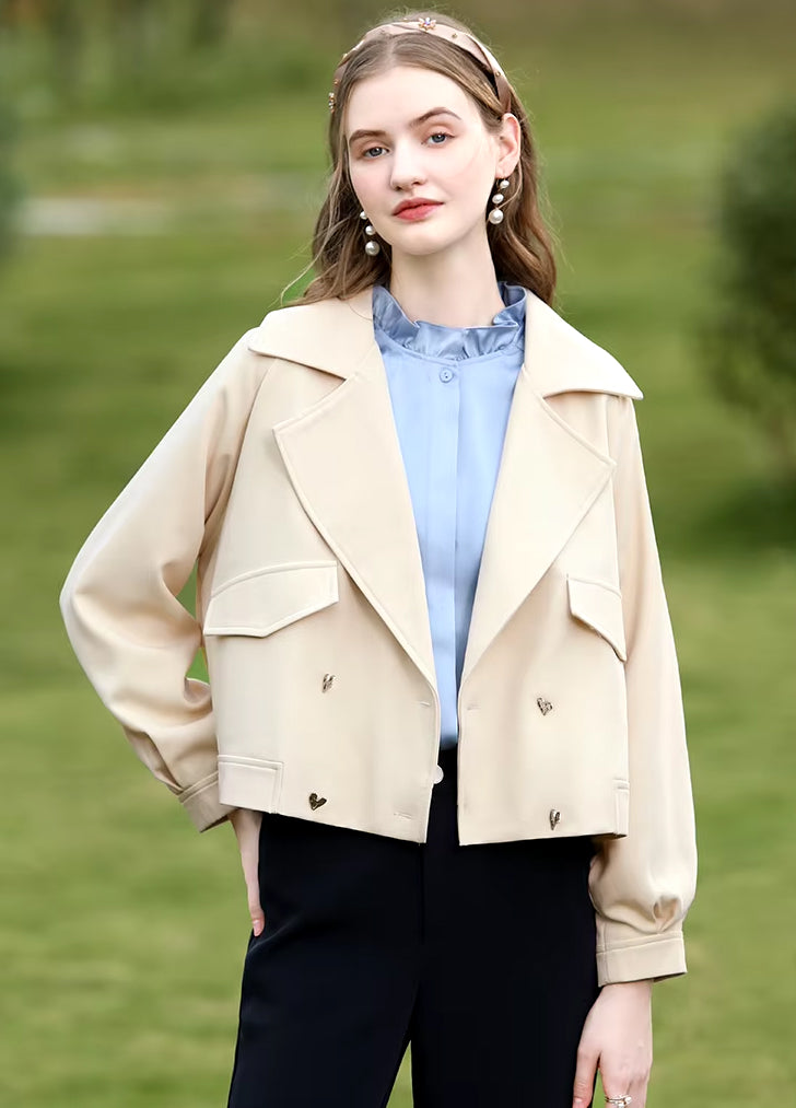 Chic Short England Style Trench Coat