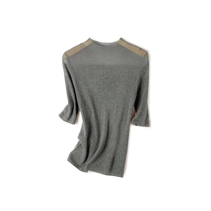 Elegant Half Sleeve Knitted Top for Women