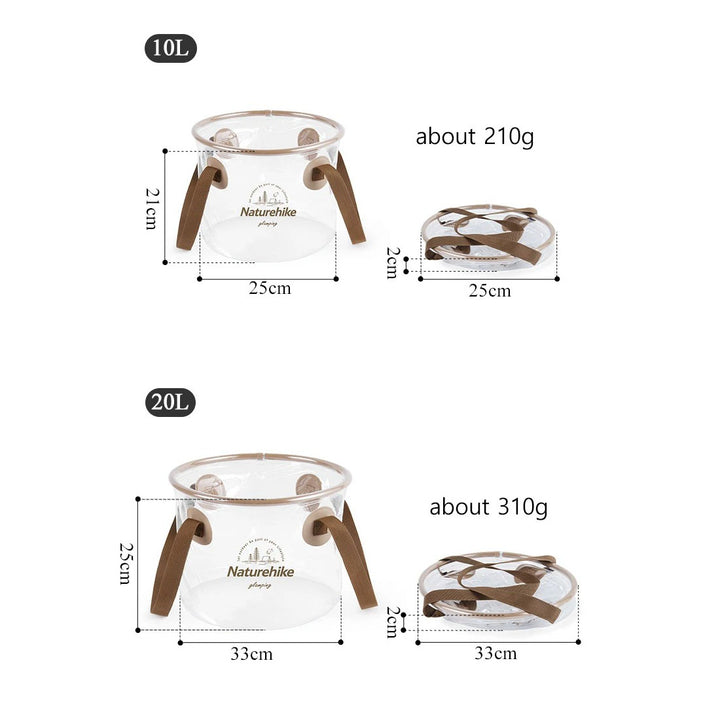 Portable Transparent Folding Bucket