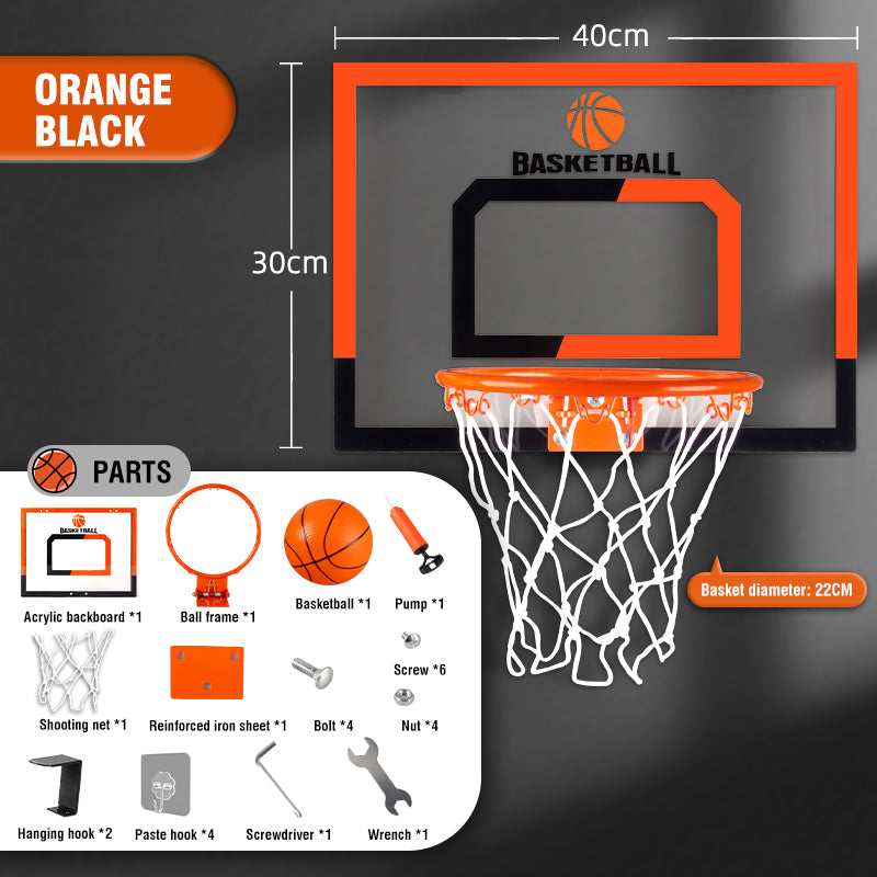 Wall-Mounted Breakaway Basketball Hoop with Electronic Score Counter