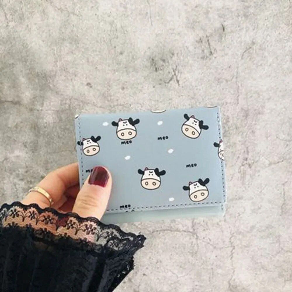 Chic Cow Print Tri-fold Women's Wallet