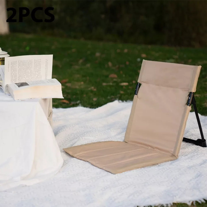 Compact Foldable Beach & Camping Chair with Cushioned Backrest