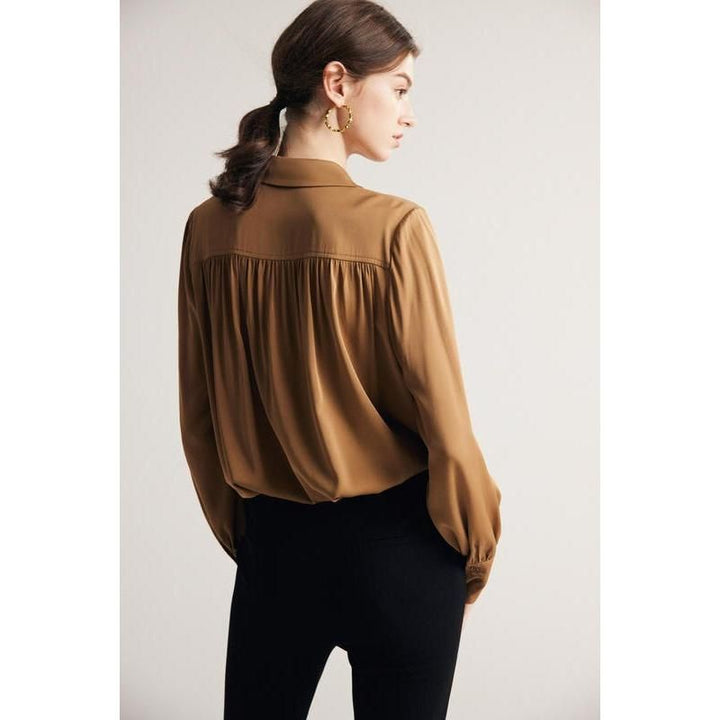 Elegant Long Sleeve Silk Blouse for Women