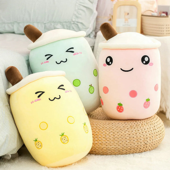 Soft Boba Tea Hugging Pillow Plush Toy - 10 Inches