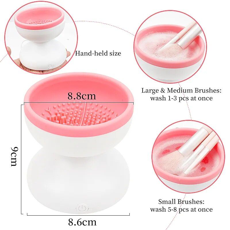 USB Electric Portable Makeup Brush Cleaner & Automatic Washing Tool