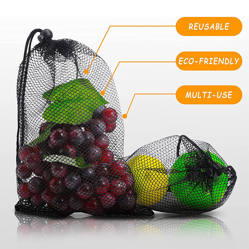 Multipurpose Nylon Mesh Drawstring Storage Bag for Home and Travel