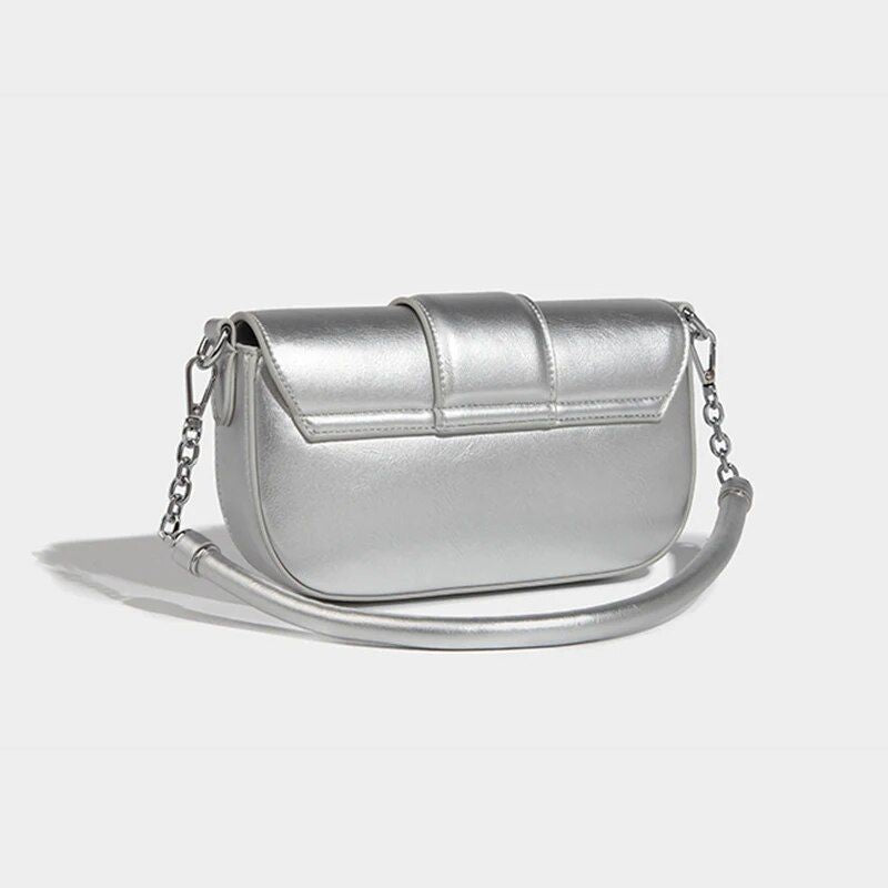 Elegant Silver Shoulder & Crossbody Bag for Women