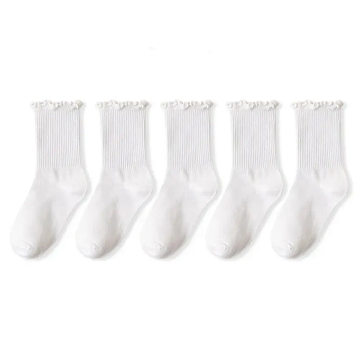 5 Pairs Women’s Ruffle Ankle Socks