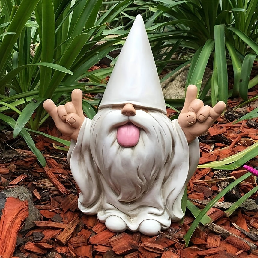 Rocker Gnome Garden Statue