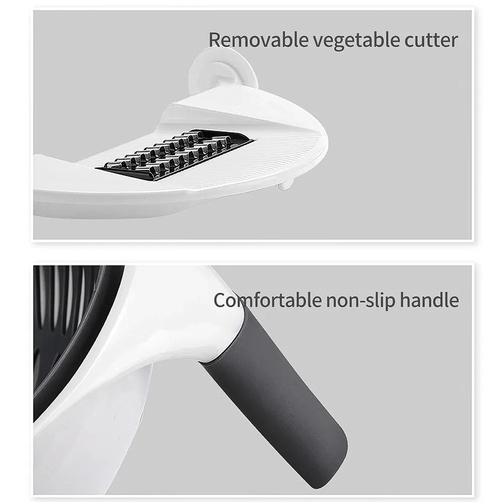 Multifunctional 9-in-1 Vegetable Slicer with Drain Basket