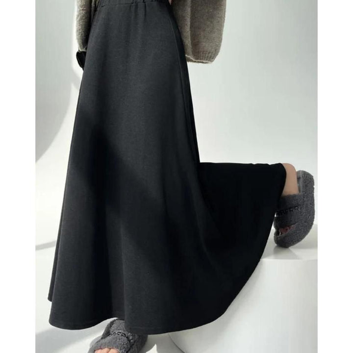 Elegant High Waist Knitted Skirt for Women