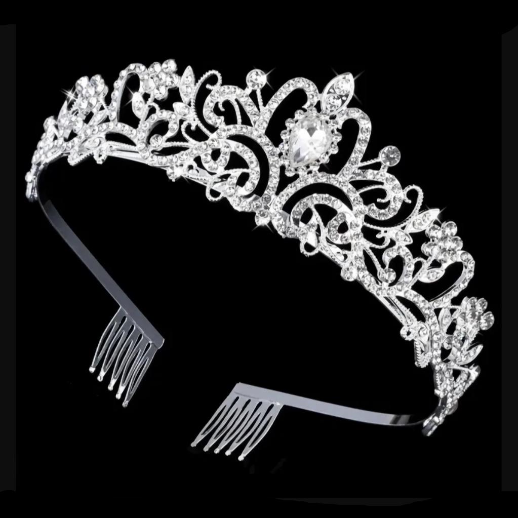 Handmade Rhinestone Pearl Tiara for Weddings, Birthdays, and Parties