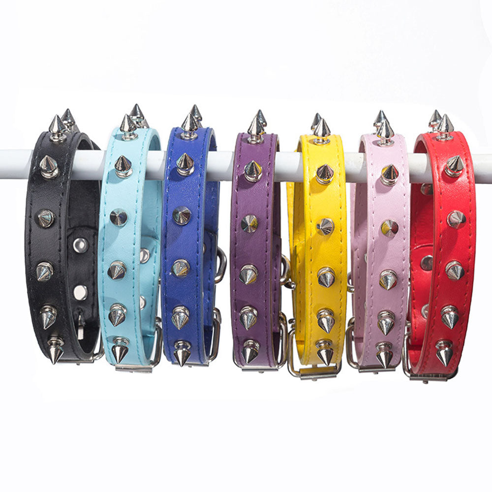 Spiked Leather Dog Collar