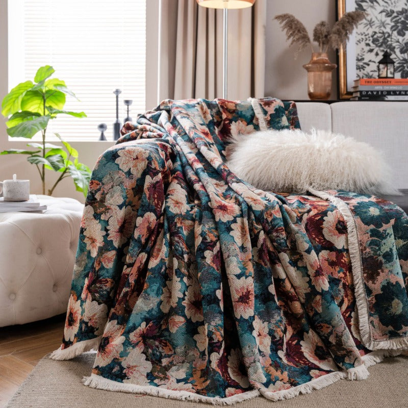 American Countryside Floral Jacquard Sofa Towel