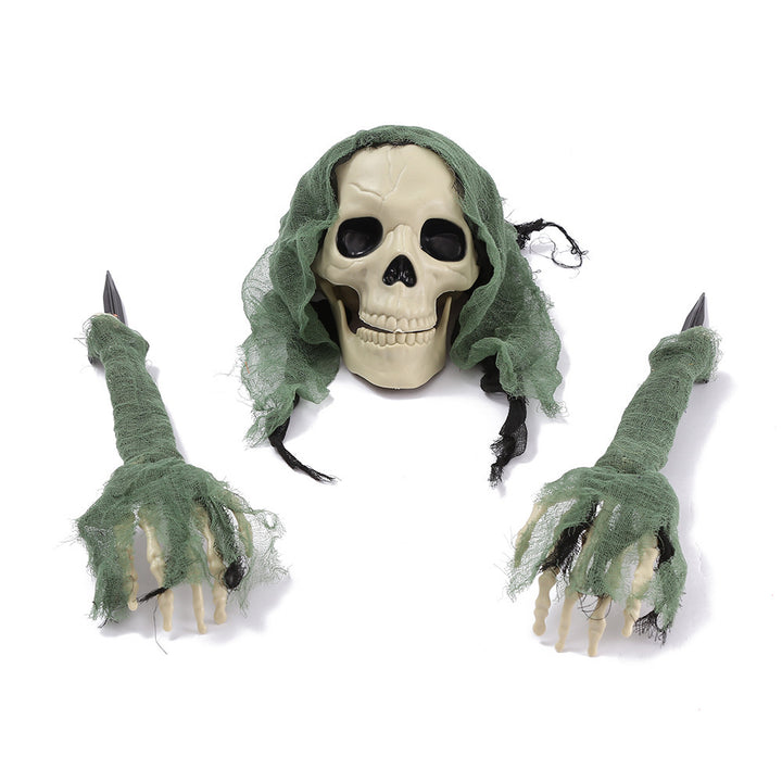 Halloween Props Floor Outlet Skull Three-piece Set