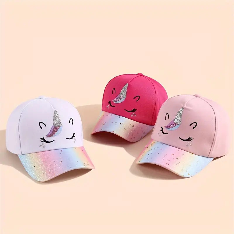 Unicorn Embroidered Snapback Cap for Kids