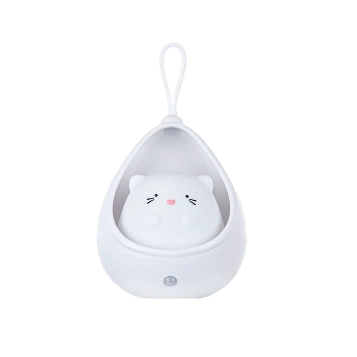 Cute Animal LED Night Light with Human Induction Sensor – USB Rechargeable Wall Lamp for Kids