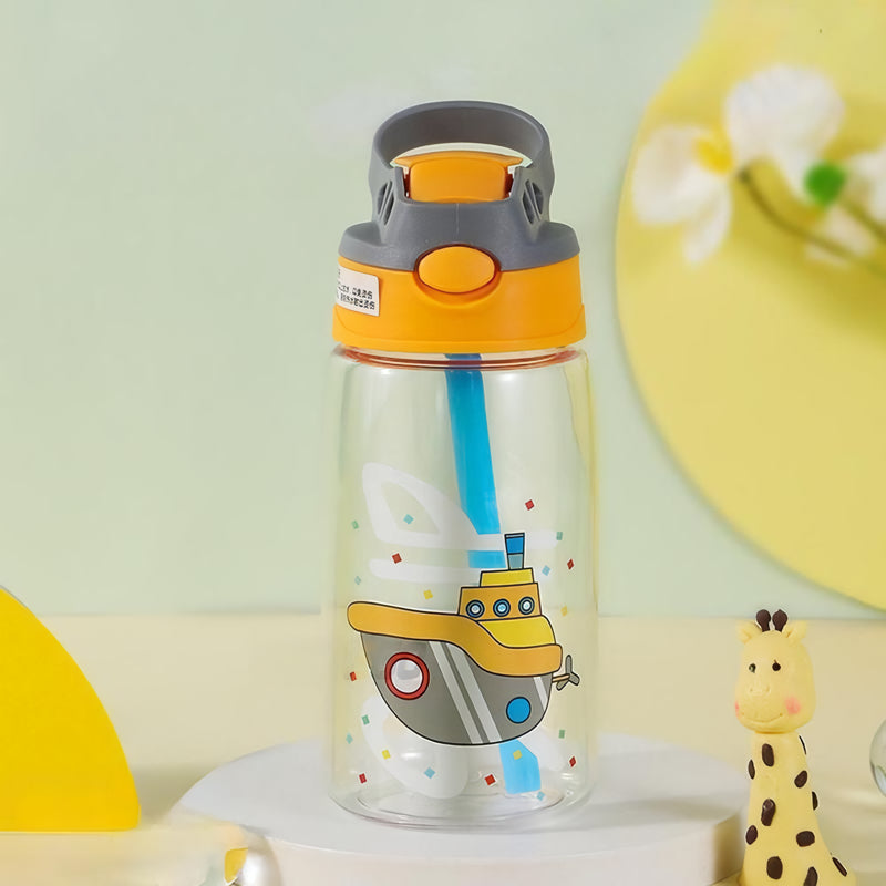 Kids Water Bottle with Straw and Handle