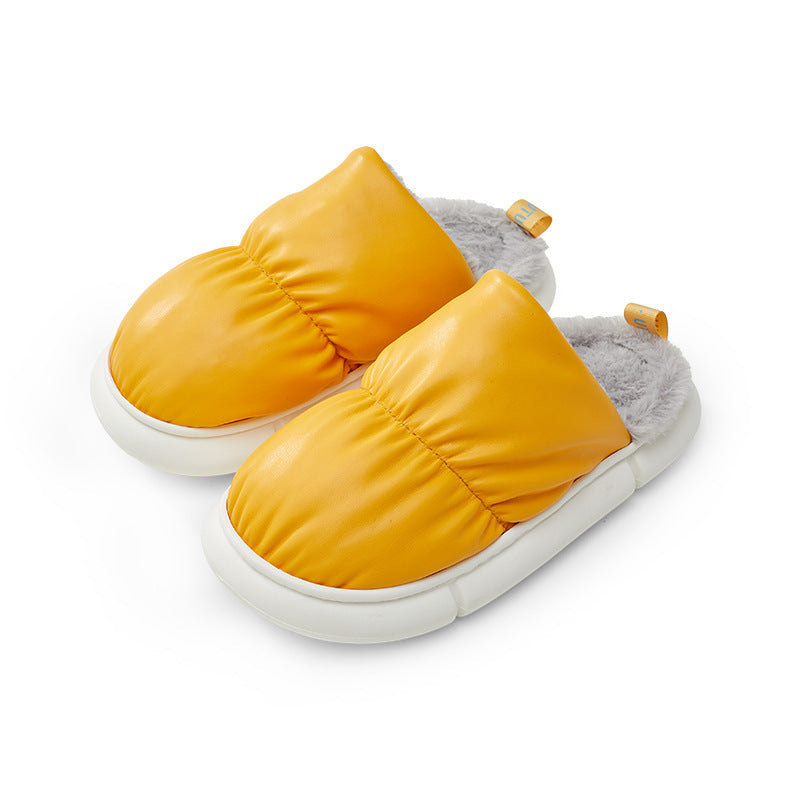 Autumn And Winter Cute Indoor Plush Warm Non-slip Bread Cotton Slippers