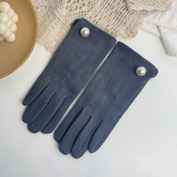 Warm, Padded And Thickened Cycling Split-finger Gloves For Women