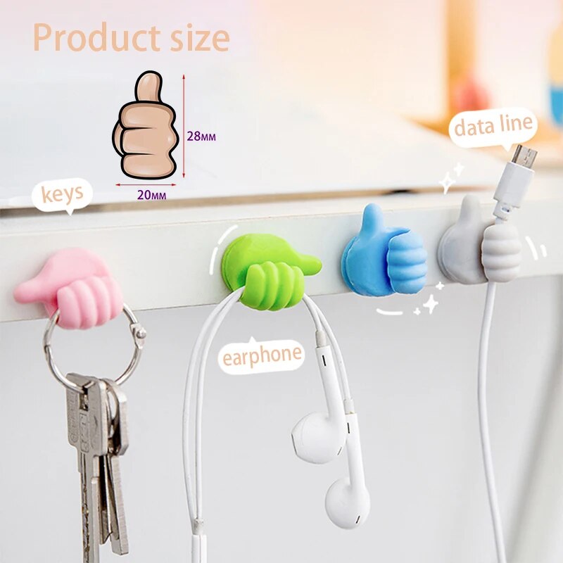 Hand-shaped Rubber Holder - Multi-Functional Self-Adhesive Mini Hooks