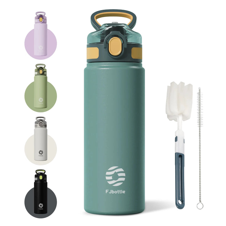 Stainless Steel Thermos Bottle with Straw – Insulated Water Tumbler for Outdoor Sports