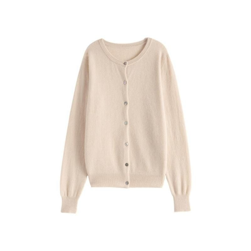 100% Wool Single Breasted Cardigan for Women