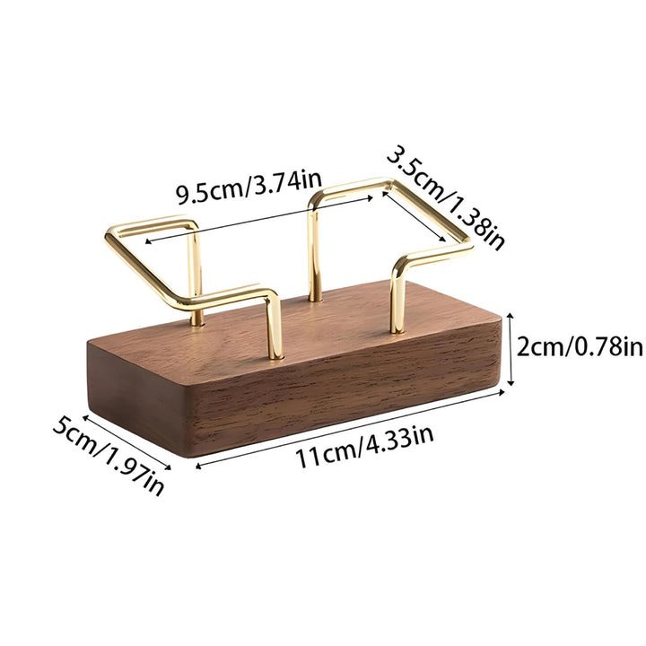 Wooden Business Card Holder Organizer for Office Desk