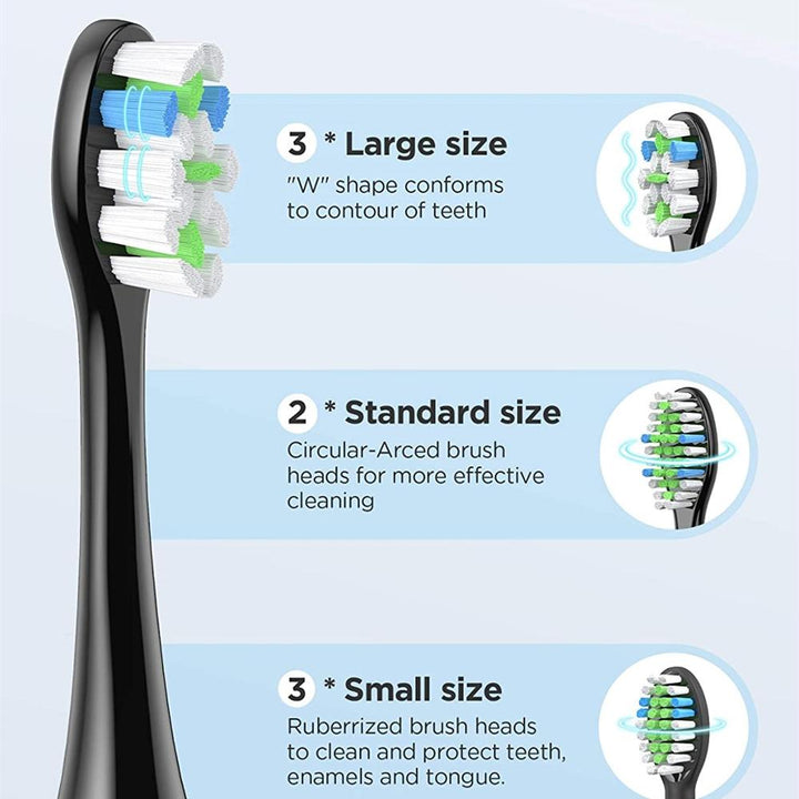 Advanced Sonic Toothbrush with 8 Replacement Heads & Travel Case