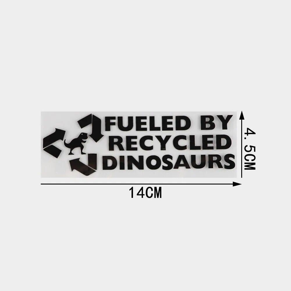 Recycled Dinosaurs - Eco-Inspired Vinyl Car Decal