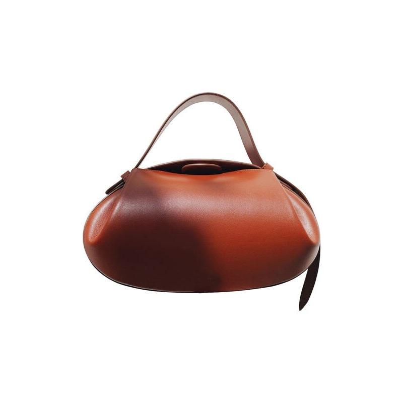 Elegant Round Vegan Leather Handbag