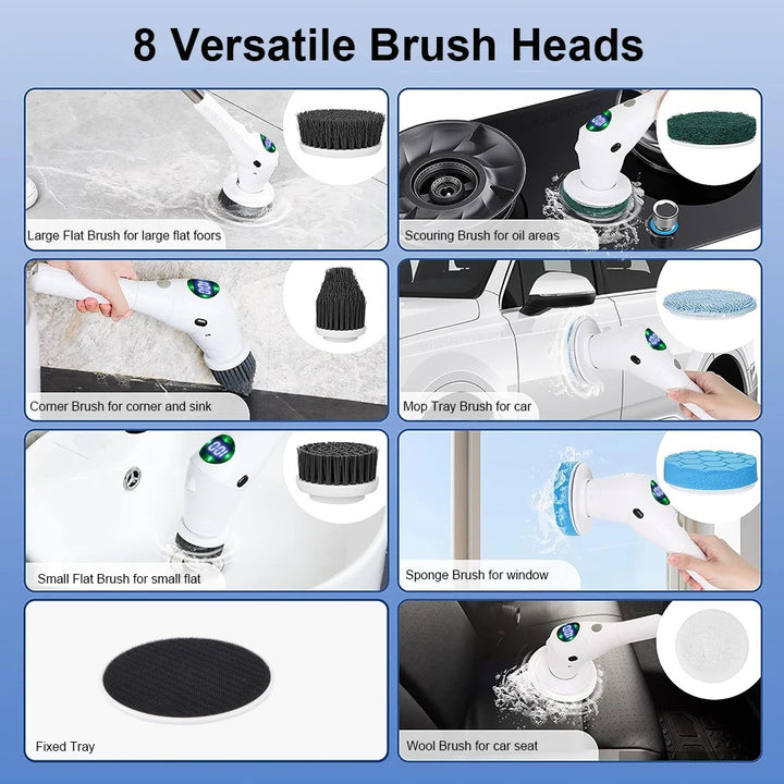 Electric 8-in-1 Multifunctional Wireless Cleaning Brush