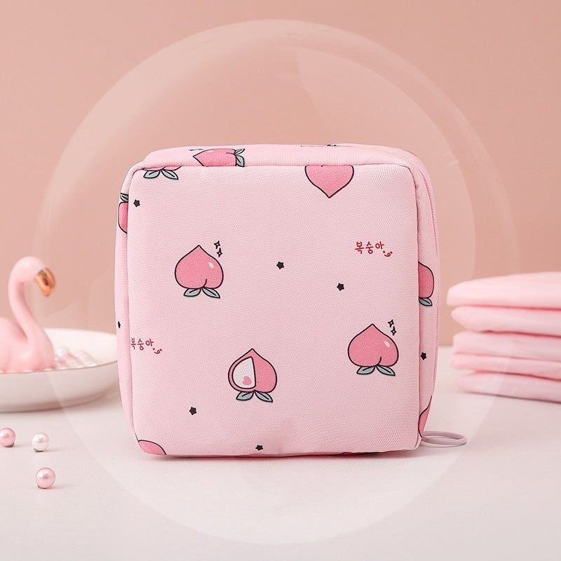 Portable Sanitary Napkin and Cosmetic Storage Bag