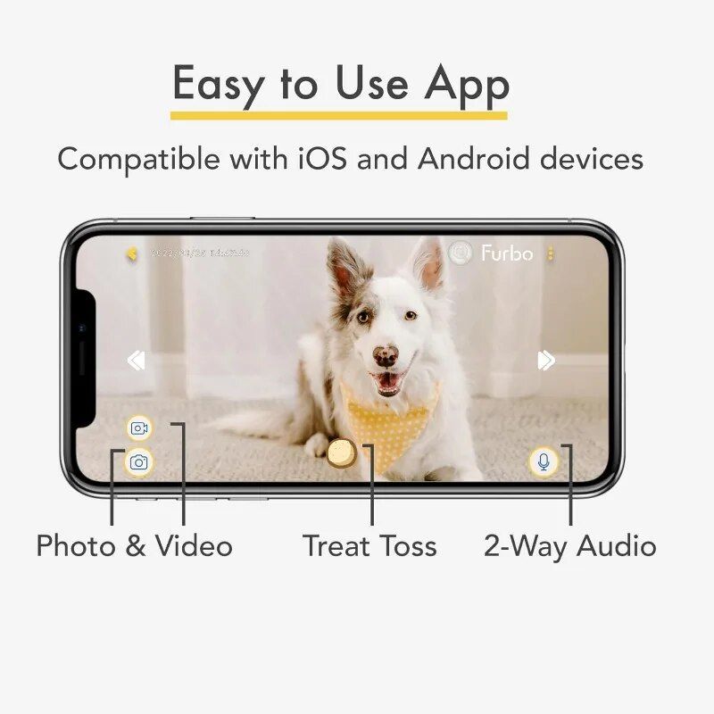 360° View HD Pet Camera with Treat Tossing and Barking Alerts - Perfect for Dog Monitoring