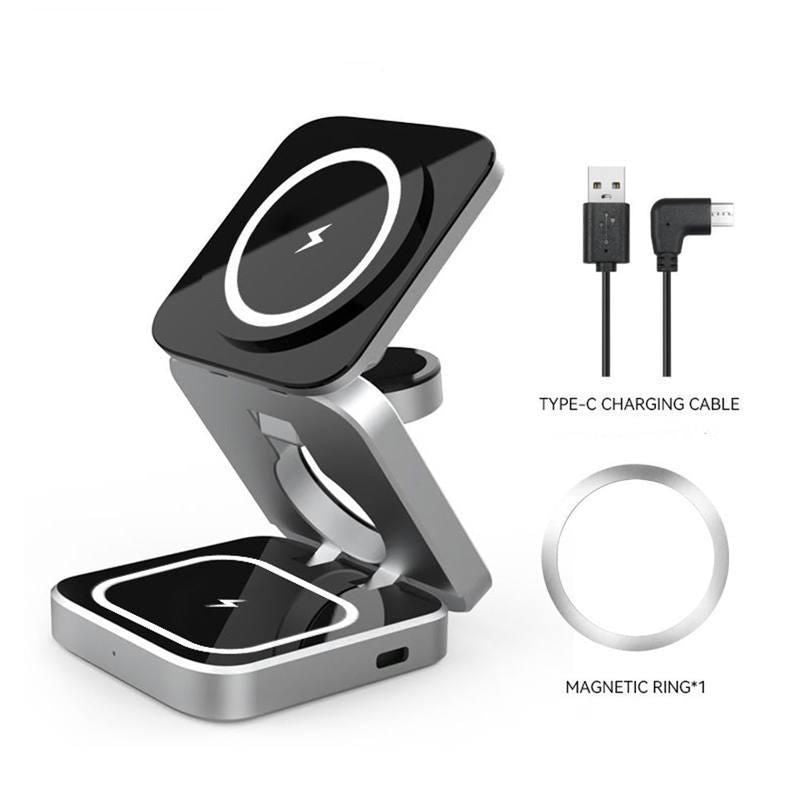 Ultimate 3-in-1 Foldable Magnetic Wireless Charger for Multiple Devices