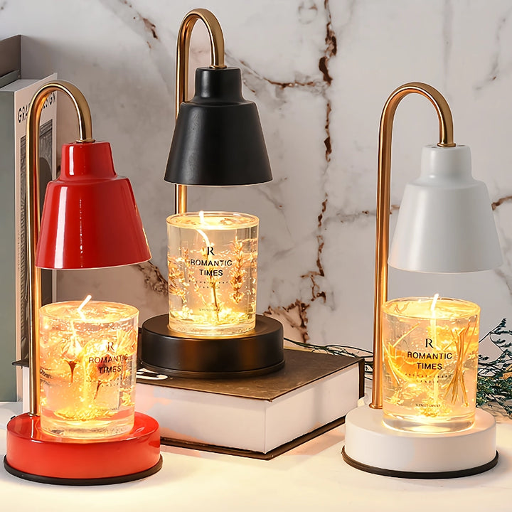 Aroma Lamp with Candle Warmer - Elegant Nordic Table Lamp for Bedroom