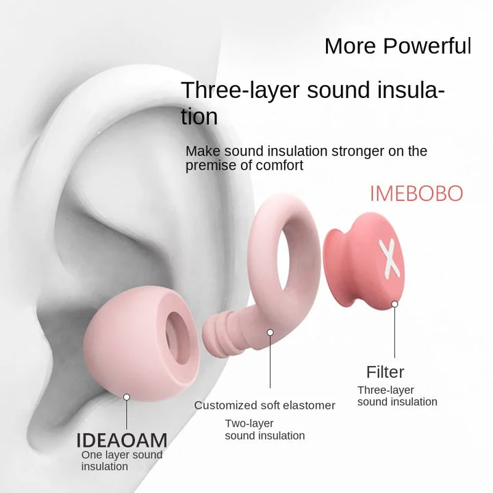 Silicone Sleep Noise Cancelling Ear Plugs