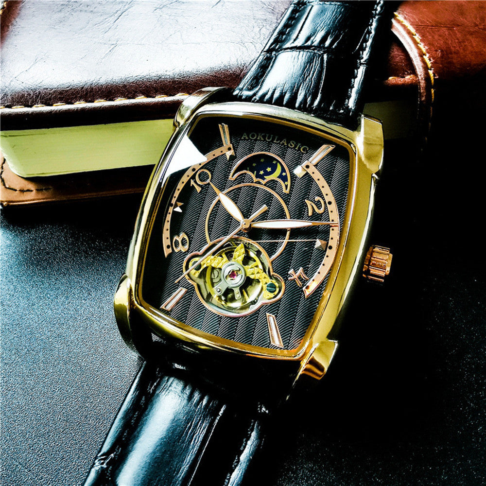 Men's Automatic Mechanical Watch Square Large Dial