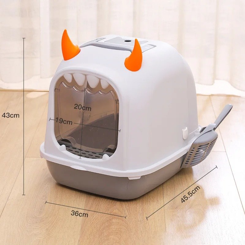 Small Monster Clamshell Cat Litter Box